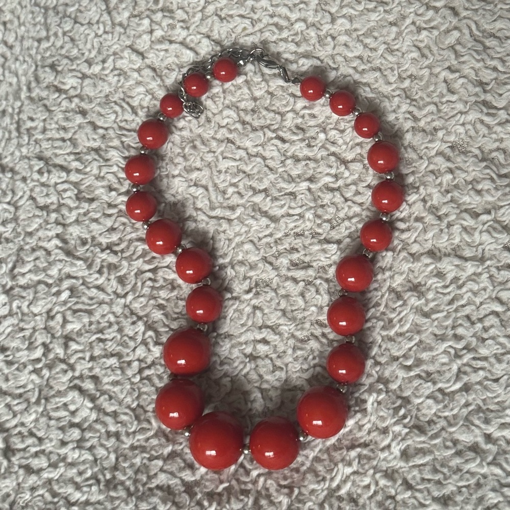 Red Beaded Necklace!